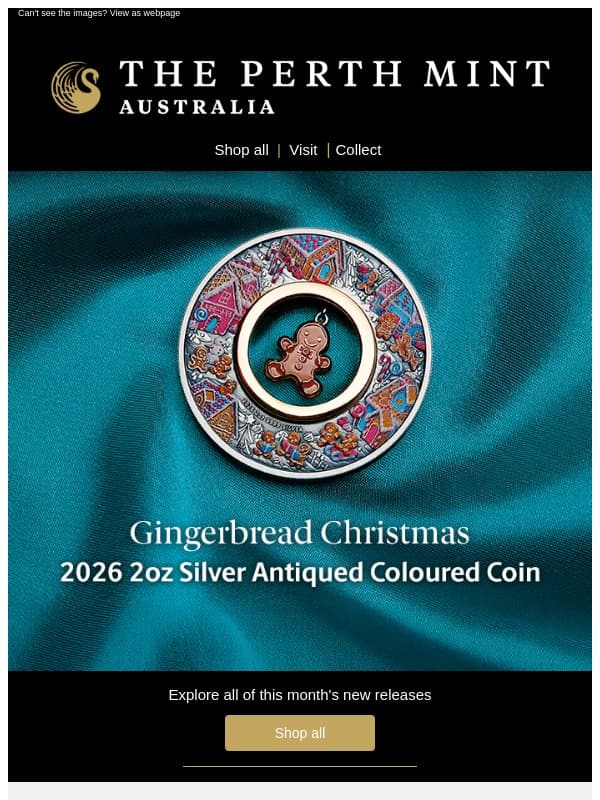 The Perth Mint new releases for October email from Perth Mint
