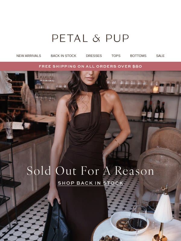 SOLD OUT FOR A REASON 🤎 email from Petal & Pup