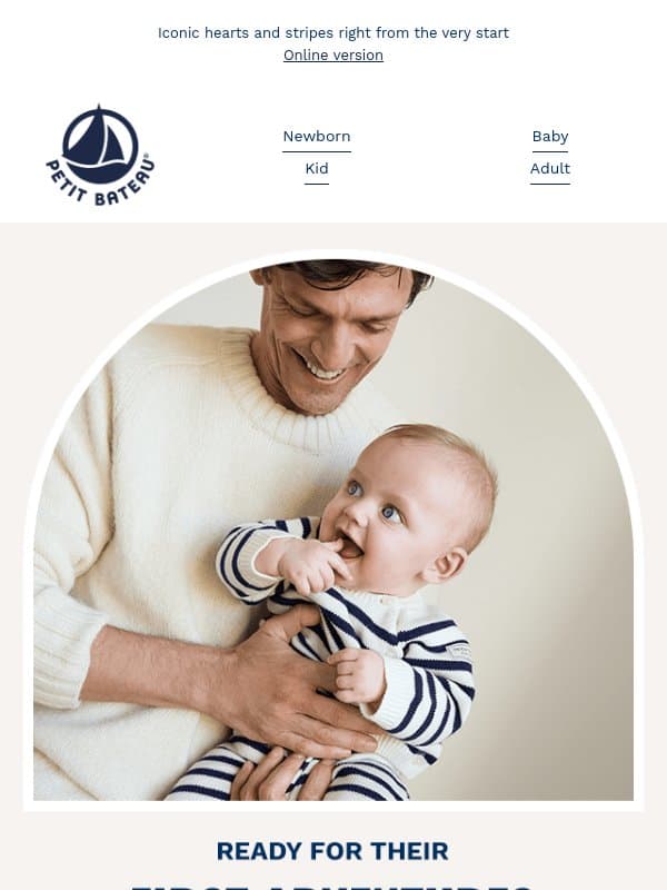 Explore the new Petit Bateau newborn collection email from Petit Bateau