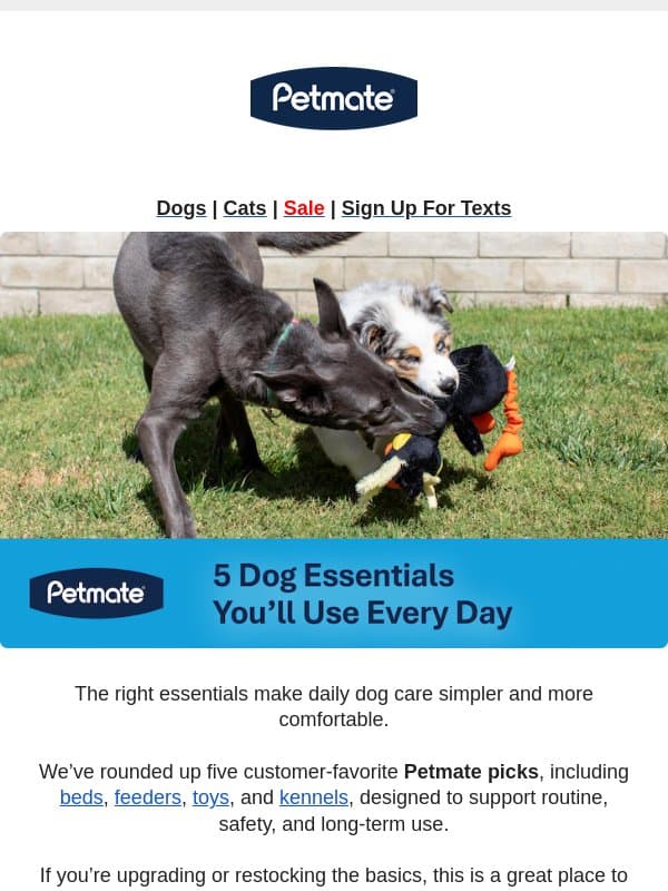 , Explore 5 Dog Essentials Pet Parents Rely On email from Petmate