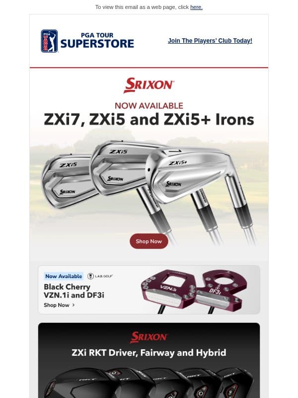 New Srixon ZXi Irons Are Here 🔥 email from PGA TOUR Superstore