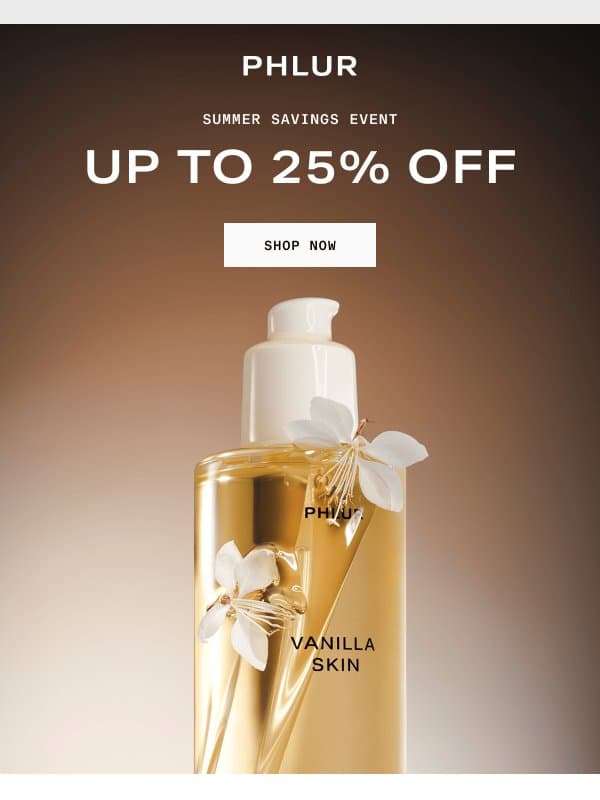Up To 25% Off Select Scents email from Phlur