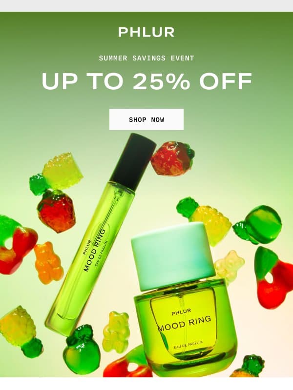Add To Cart (Up To 25% Off) email from Phlur