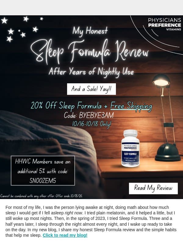 🌙 I twisted James’s arm for this sale 💤 & my honest review email from Physician's Preference