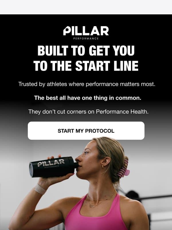 Trusted by athletes and the everyday elite email from PILLAR Performance