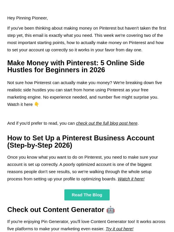 Want to make money on Pinterest? Start here π email from Pin Generator