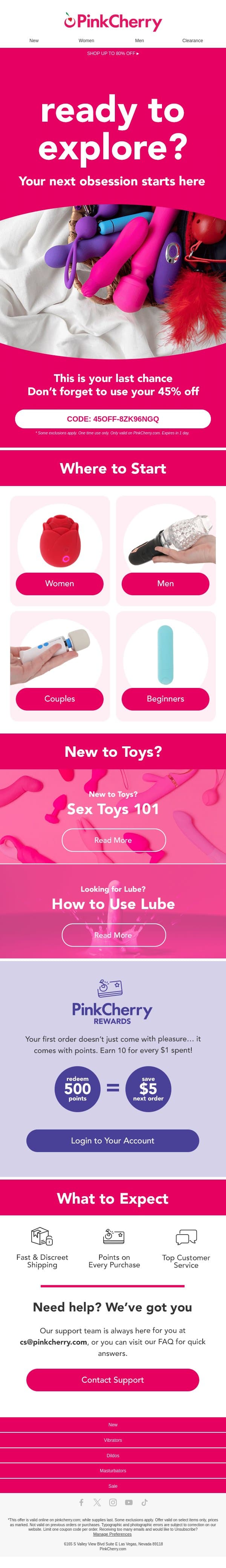 Your PinkCherry Starter Pack 🍒 email from PinkCherry screenshot