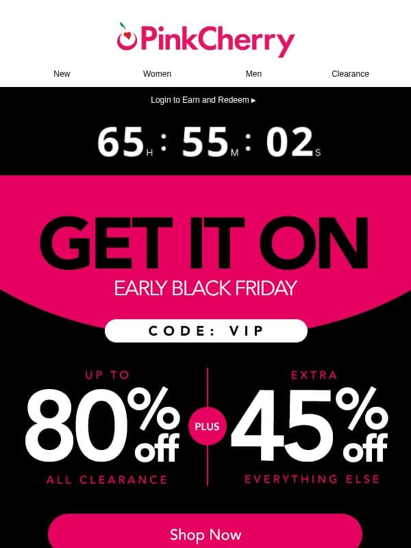 Hottest Deals Of The Season ๐ฅ๐ฅต email from PinkCherry