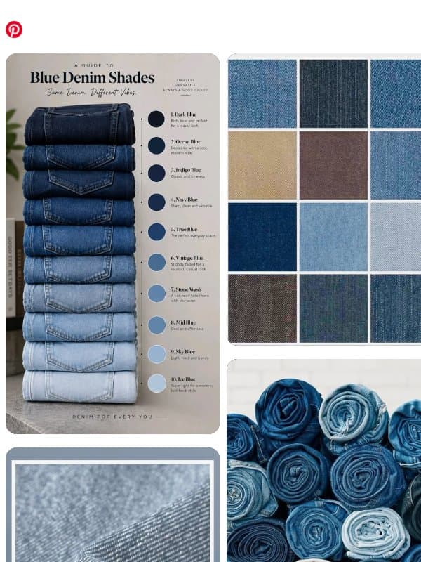 Vintage denim palettes for you email from Pinterest
