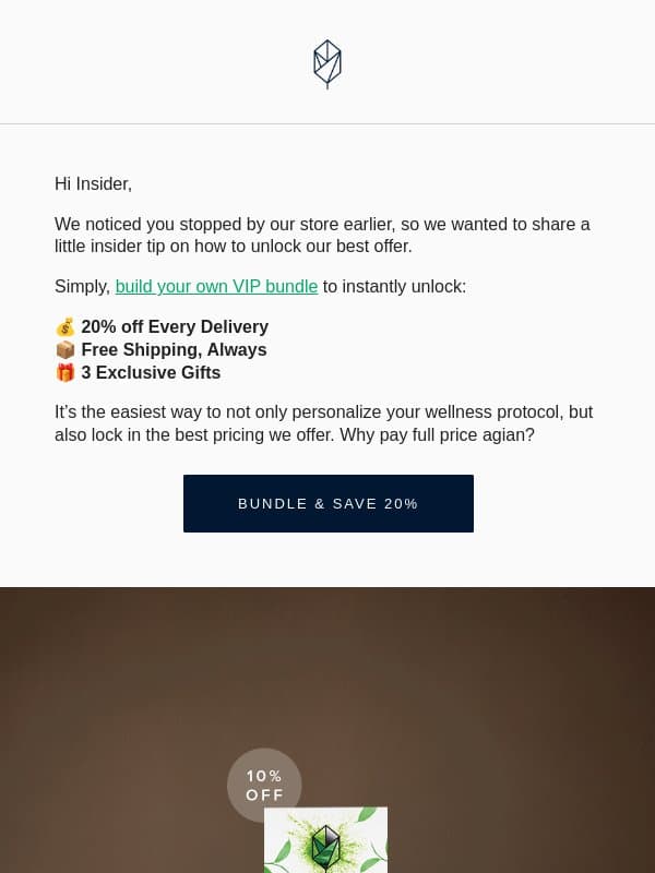 Miss Our VIP Bundle Offer? email from Pique Tea