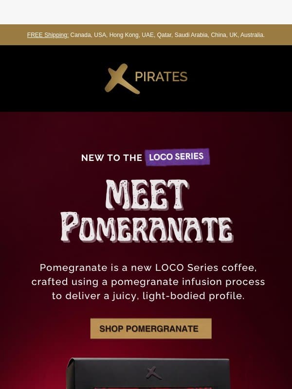 What’s pomegranate doing in your coffee? 🔴 #locoseries email from Pirates of Coffee Roastery