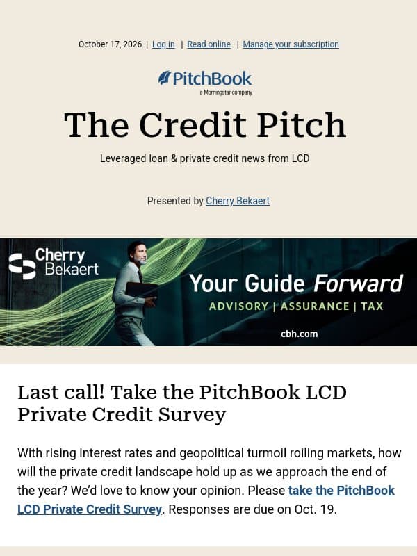 Leveraged lenders ante up for AI buildout email from PitchBook