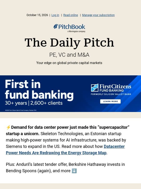 LPs get a second(ary) opinion email from PitchBook