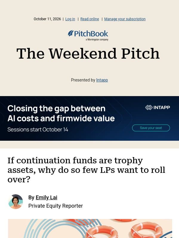 Why LPs take the cash and run email from PitchBook