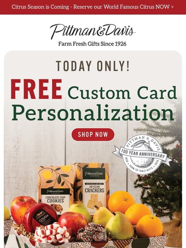 🎁 FREE Personalization - Ends at MIDNIGHT email from Pittman & Davis