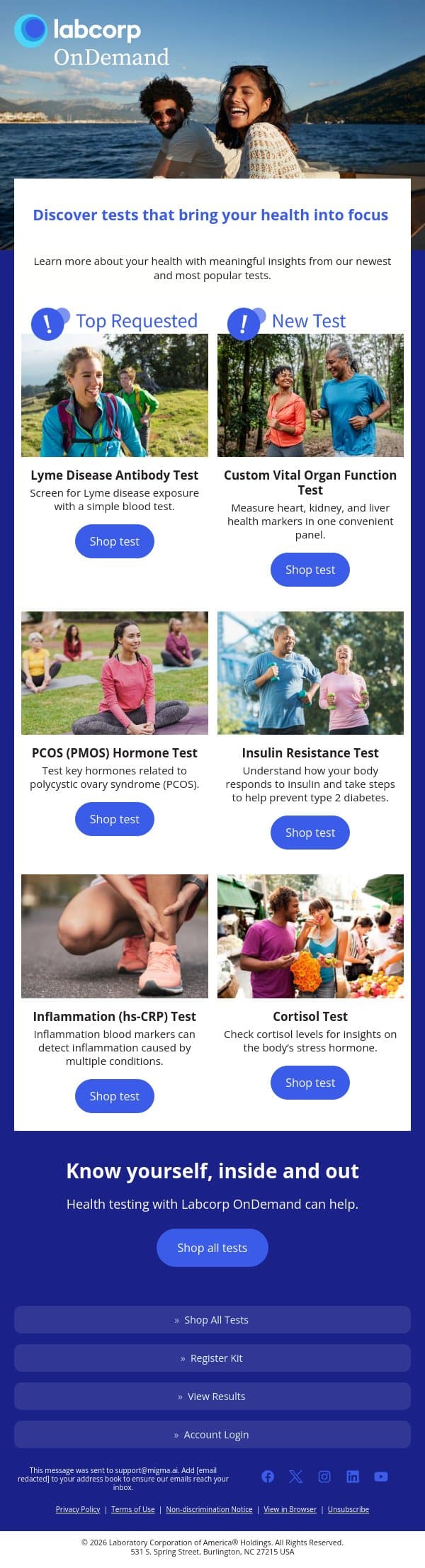Summer's testing trends are here 🌞 email from Pixel by LabCorp screenshot
