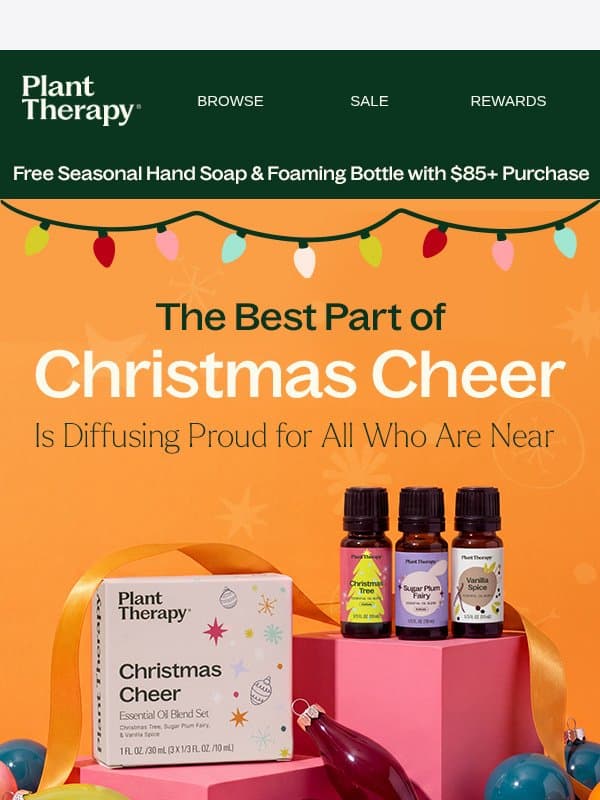 Christmas Cheer Is In The Air email from Plant Therapy