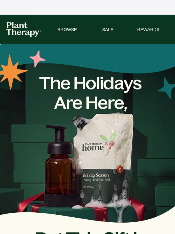One Day Left For Your Free Holiday Gift email from Plant Therapy