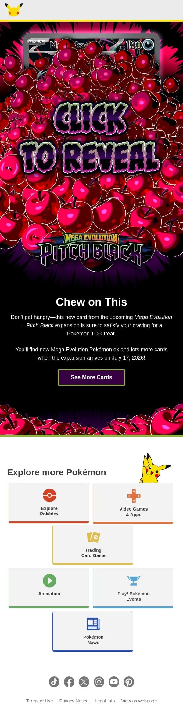 Hungry for a Full-Art Card? email from Pokémon Trading Card Game screenshot
