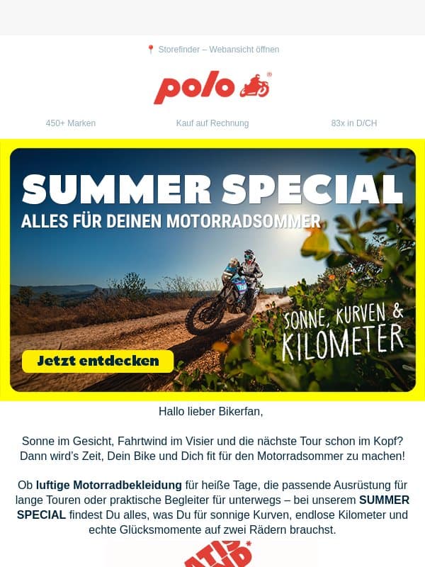 🌞 Summer Special: Gratis Versand für Dich email from Polo Motorrad