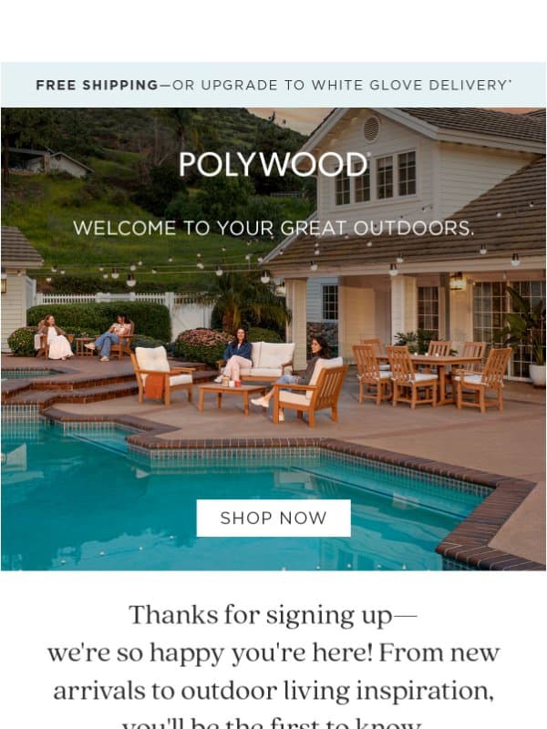 Welcome to the POLYWOOD Family! 💕 email from Polywood