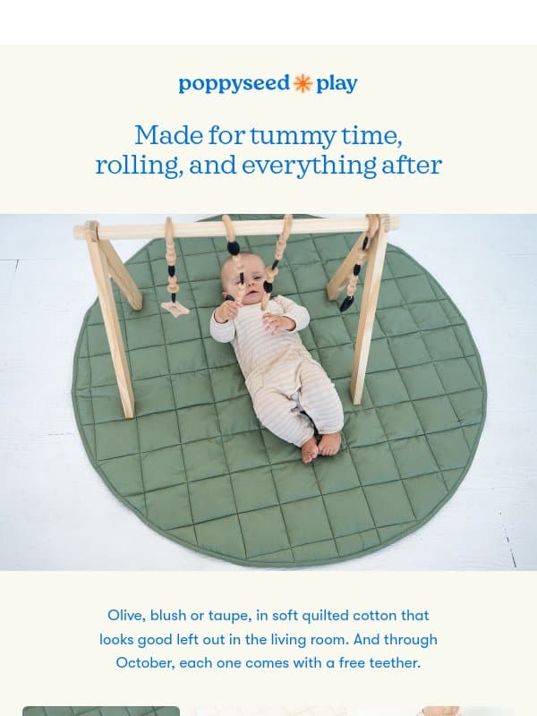 The play mat that goes with everything email from Poppy Seed Play
