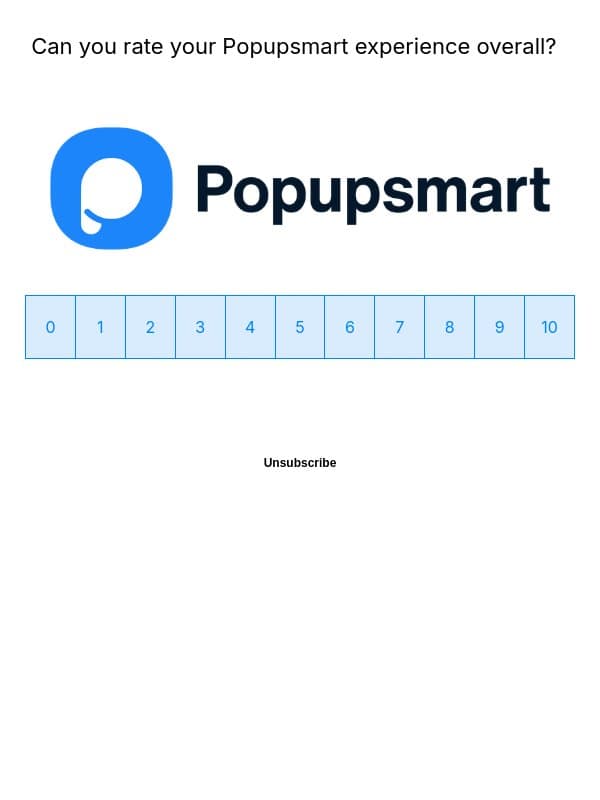 Would you recommend Popupsmart? 😊 email from Popupsmart Popup Builder screenshot