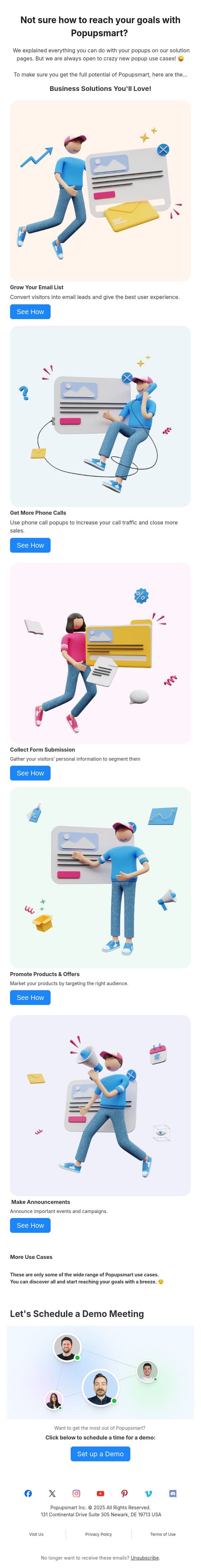 Discover All Business Solutions Popupsmart Offers 🙌 Get The Most of Your Campaigns email from Popupsmart Popup Builder screenshot