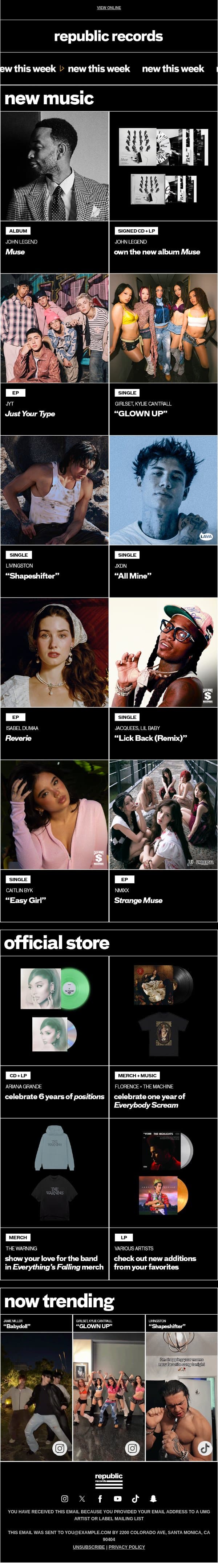 Find your next favorite song 👀 email from Post Malone screenshot