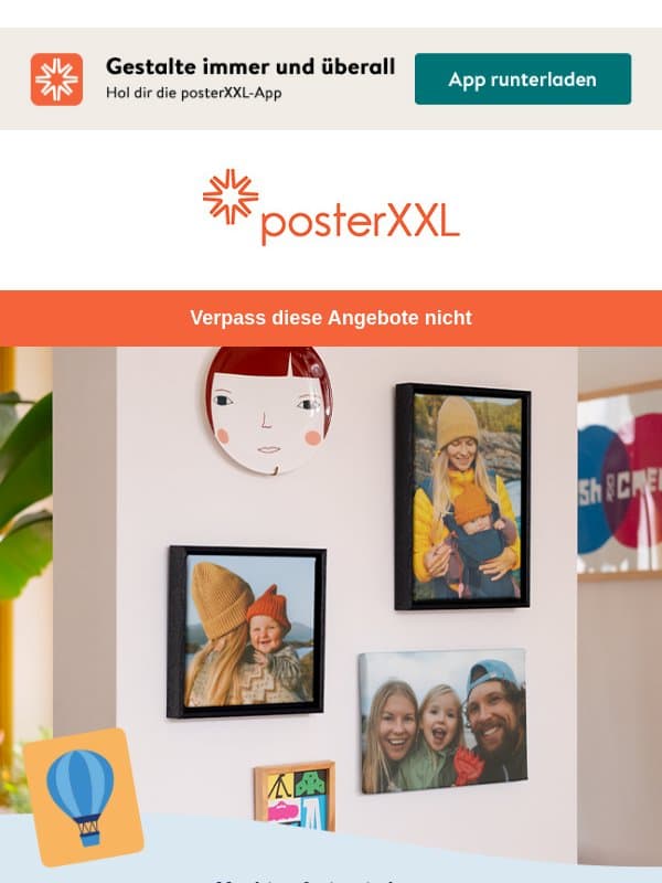 Spare bis zu 60% auf Wandbilder 🚨 email from PosterXXL