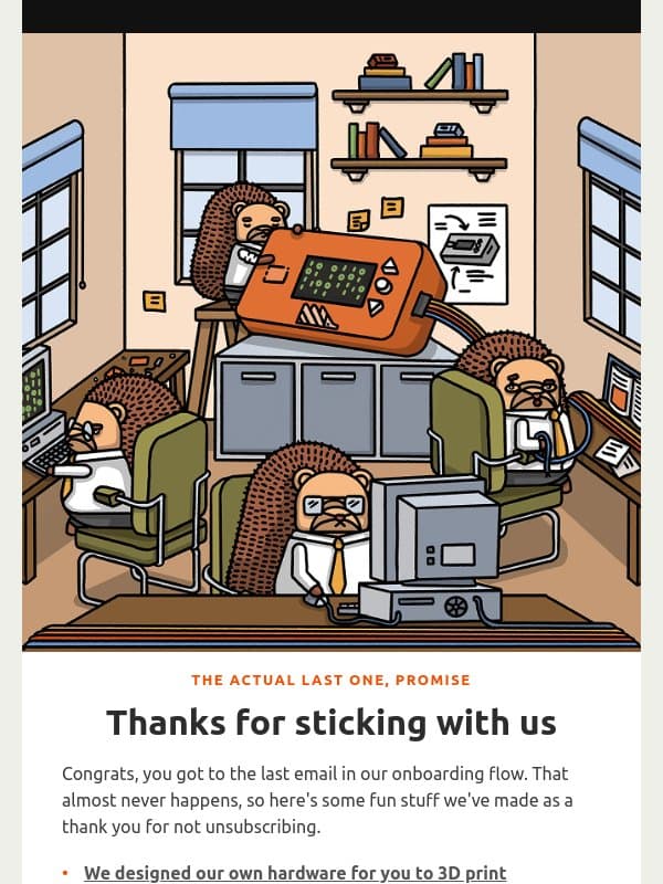 The last email we will ever send email from PostHog