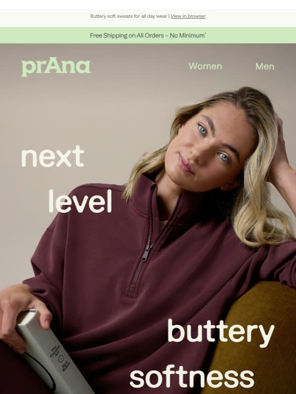 Just Dropped: New Shea Soft email from Prana