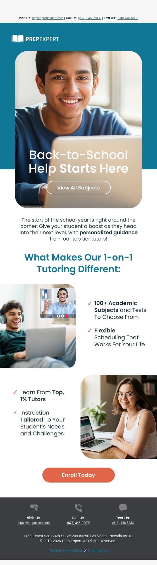 Start the School Year Strong π email from Prep Expert screenshot