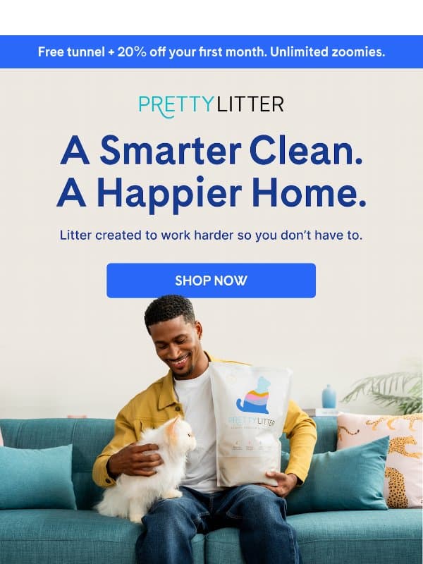 Enhance Playtime with a FREE Tunnel email from PrettyLitter