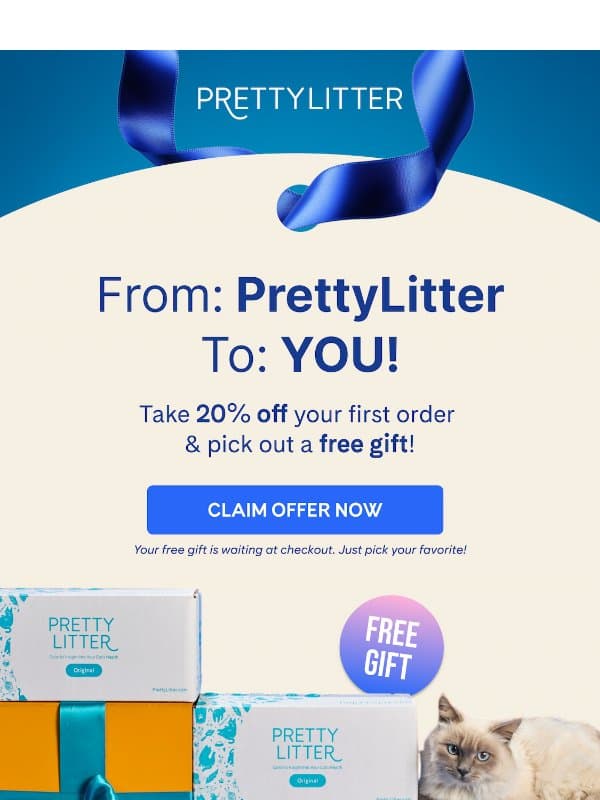 From Us To You 🎁 email from PrettyLitter