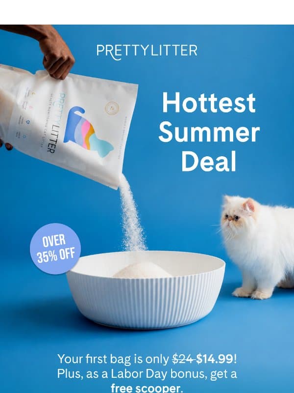 Pounce On 35% Off! email from PrettyLitter