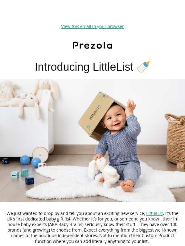 Introducing LittleList 🍼 email from Prezola