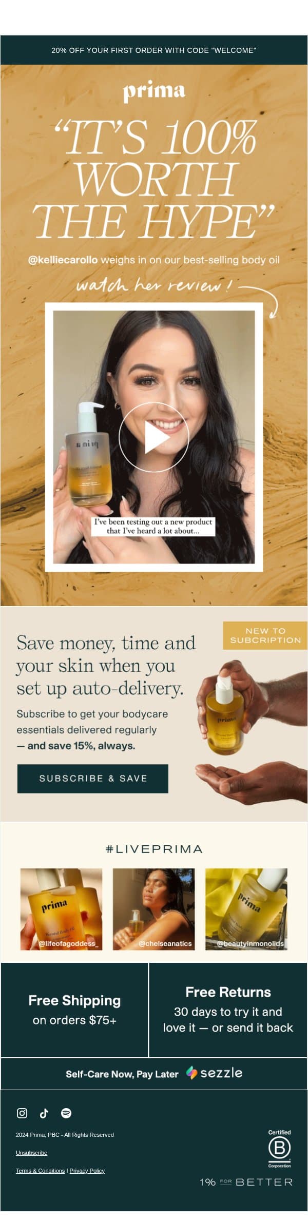 Wait, is hemp oil even real? email from Prima screenshot