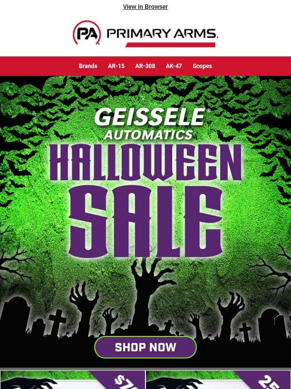 π Geissele Halloween Deals Are Too Good To Bury! email from Primary Arms