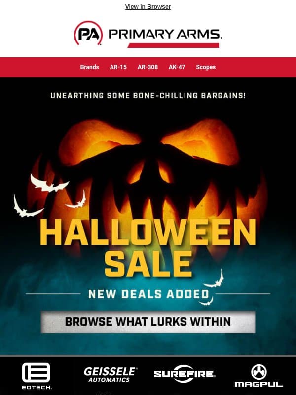 More Halloween Deals Are Back From The Grave! email from Primary Arms