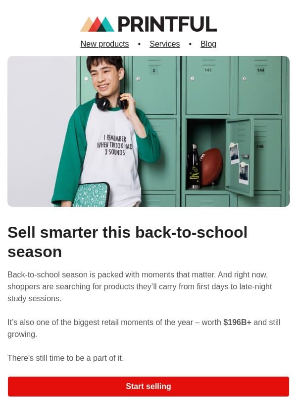 Ace the back-to-school season ✍️ email from Printful