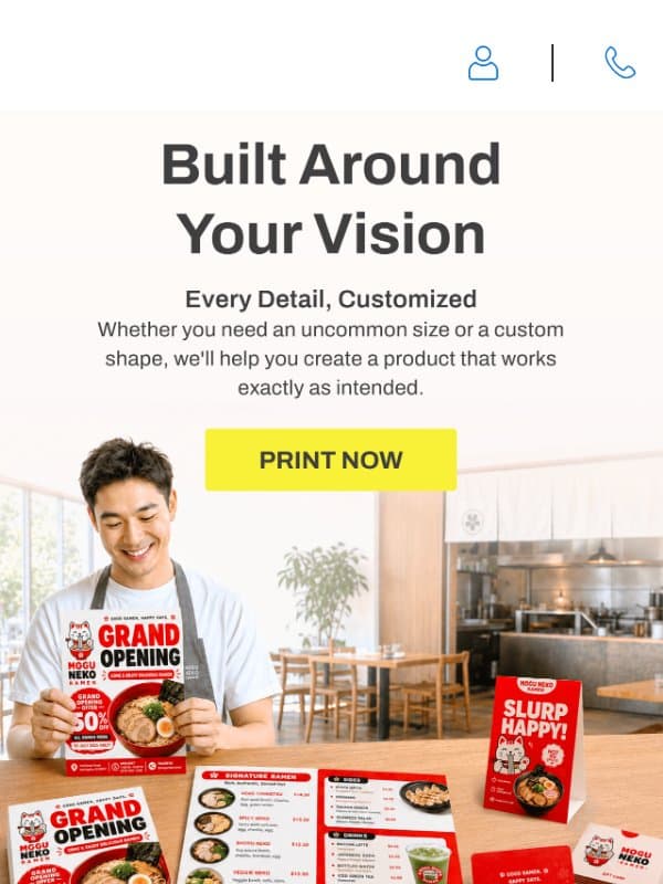 Break Free From Standard Printing email from PrintPlace