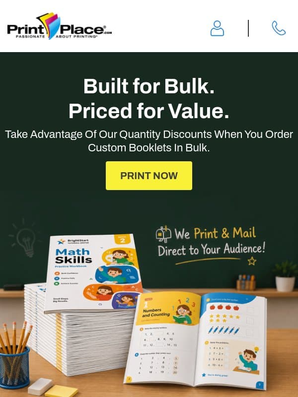 More Booklets. More Value. email from PrintPlace