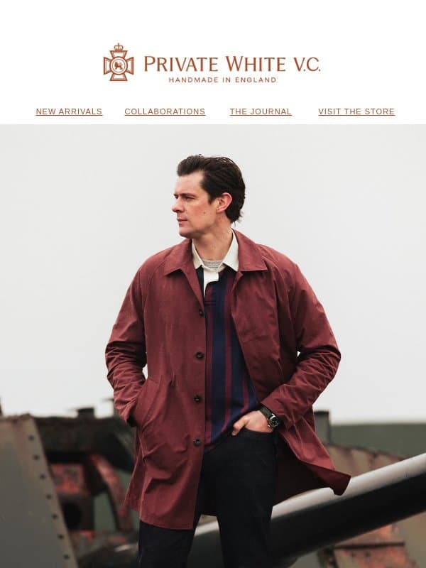Modern British uniform. Shaped by history. Made in Manchester. email from Private White V.C.