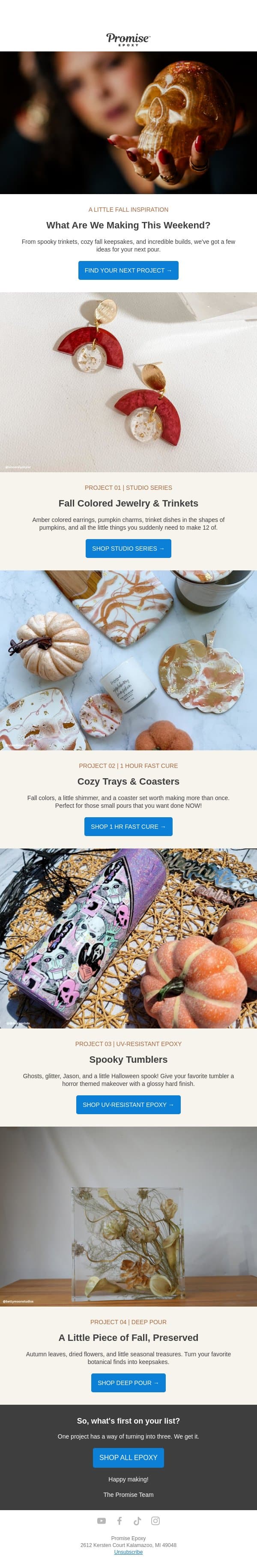 What are you making this weekend? email from Pro Marine Supplies screenshot