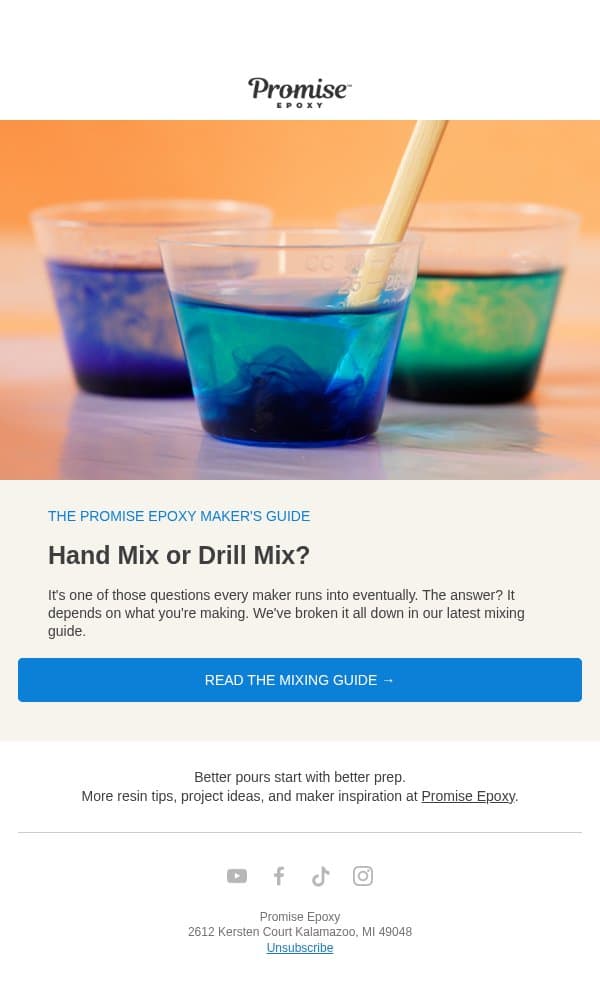 Are you mixing your epoxy the right way? email from Pro Marine Supplies screenshot