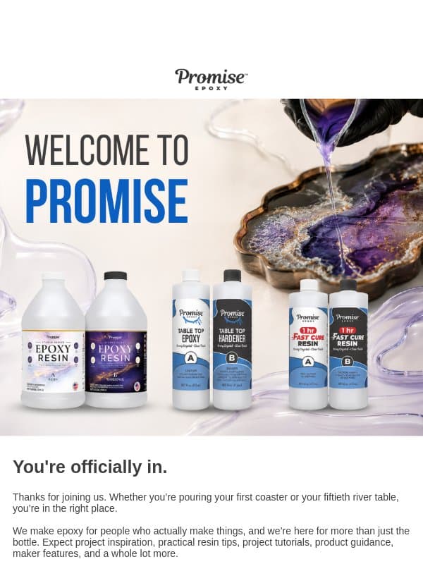 Welcome to Promise 💧 email from Pro Marine Supplies