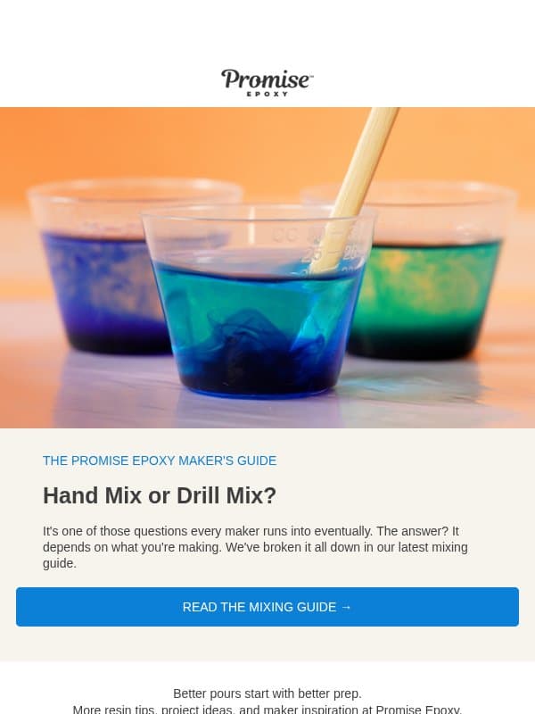Are you mixing your epoxy the right way? email from Pro Marine Supplies