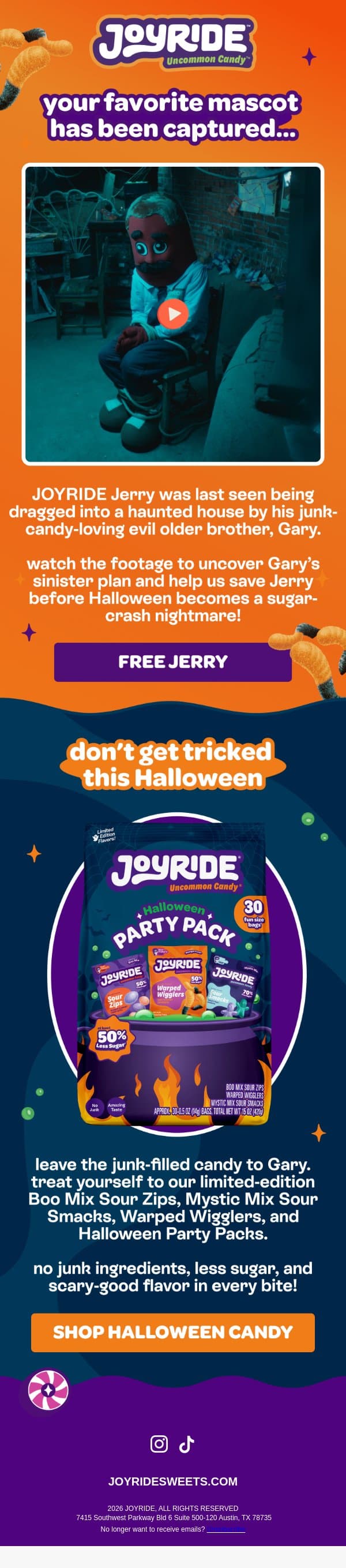 π¨ JOYRIDE Jerry has been captured π¨ email from Project 7 screenshot