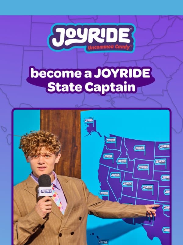 wanna be a JOYRIDE State Captain? 🤠 email from Project 7
